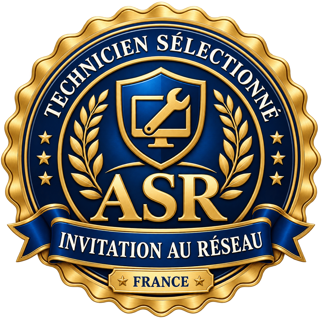 Technicien sélectionné — invitation au réseau ASR France